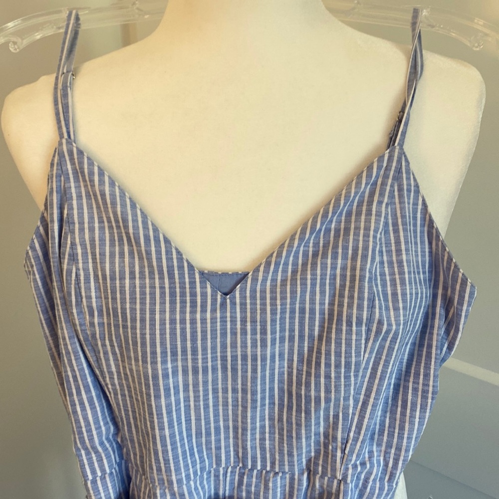 Gianni Bini Linen Blue Jumpsuit